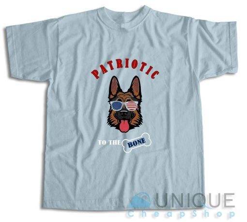Patriotic To The Bone T-Shirt Color Light Blue