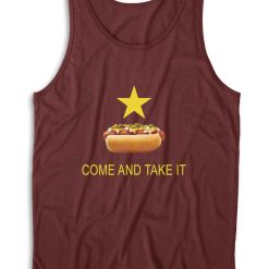 Texas Come And Take It Hot Dog Tank Top