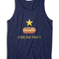 Texas Come And Take It Hot Dog Tank Top Color Navy
