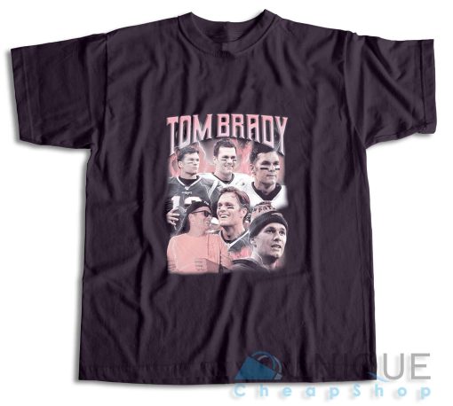 Tom Brady T-Shirt Color Dark Purple