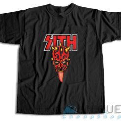 Darth Maul Sith Kiss Heavy Metal T-Shirt Color Black