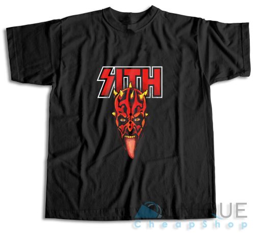 Darth Maul Sith Kiss Heavy Metal T-Shirt Color Black