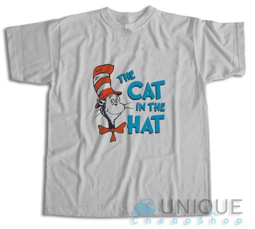 Dr Seuss The Cat In The Hat T-Shirt Color Grey