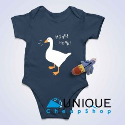 Honk Honk Goose Baby Bodysuits Color Charcoal Blue