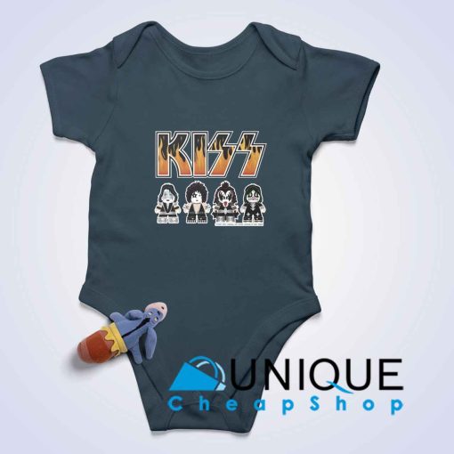 Kiss Band Baby Bodysuits Charcoal