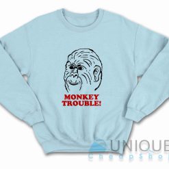 Monkey Trouble Sweatshirt Color Light Blue