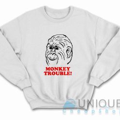 Monkey Trouble Sweatshirt Color White