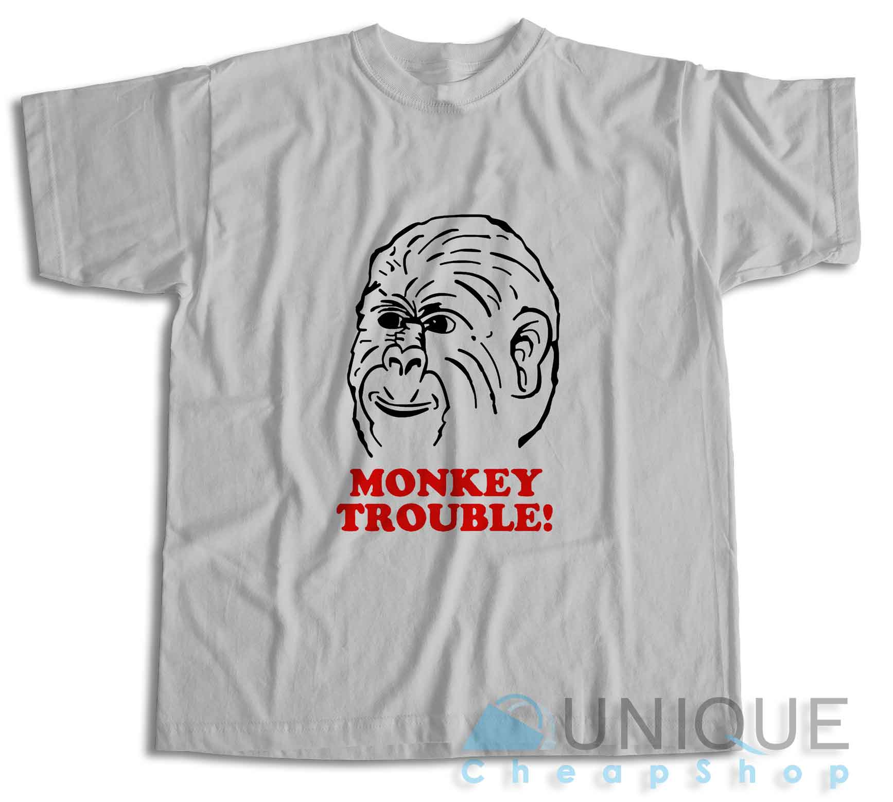 Monkey Trouble T-Shirt Color Grey