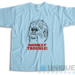 Monkey Trouble T-Shirt Color Light Blue