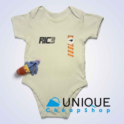 Ricciardo 3 Monaco GP Baby Bodysuits Color Cream