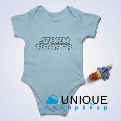 Storm Pooper Baby Bodysuits Color Light Blue
