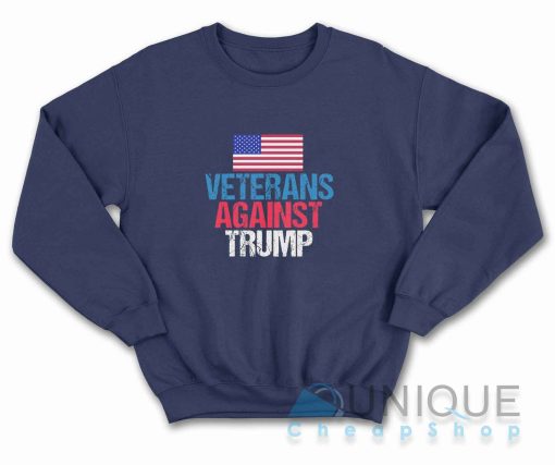 Veterans Against Trump Sweatshirt Color Navy