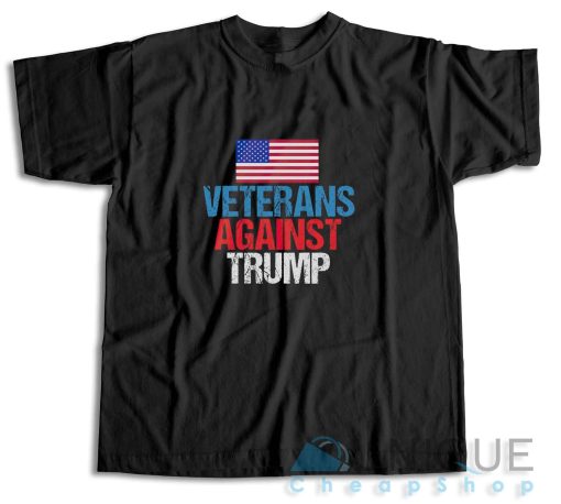 Veterans Against Trump T-Shirt Color Black