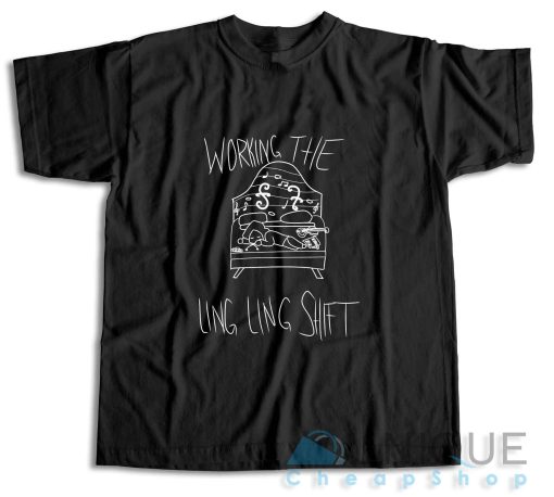 Working The Ling Ling Violin Shift T-Shirt Color Black