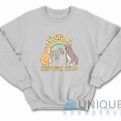 Adopt A Shelter Seal Sweatshirt Color Light Grey