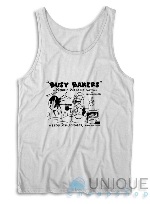 Busy Bakers Tank Top Color White