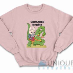 Crusader Rabbit Sweatshirt Color Baby Pink