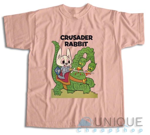 Crusader Rabbit T-Shirt Color Baby Pink