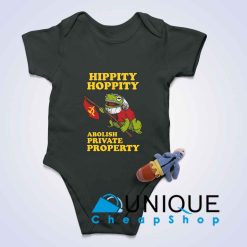 Hippity Hoppity Abolish Private Property Baby Bodysuits Color Black
