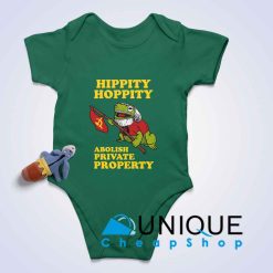 Hippity Hoppity Abolish Private Property Baby Bodysuits Color Green
