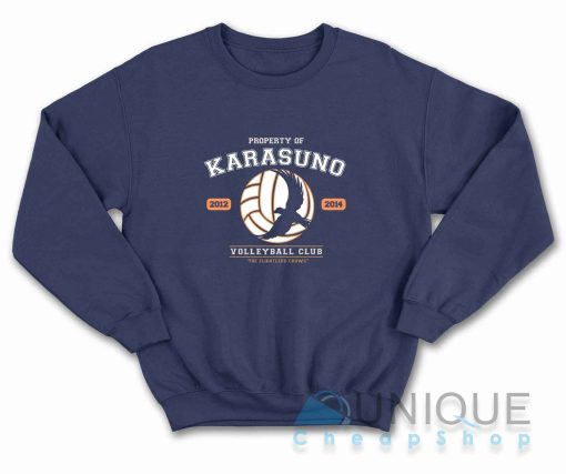 Karasuno Team Sweatshirt Color Navy