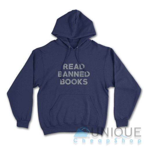 Read Banned Books Hoodie Color Navy