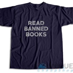 Read Banned Books T-Shirt Color Navy