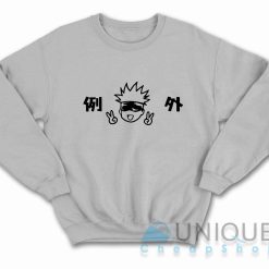 Satoru Gojo Jujutsu Kaisen Sweatshirt Color Light Grey