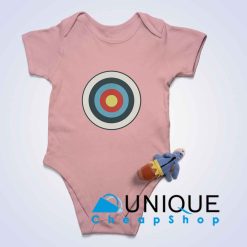 Archery Target Baby Bodysuits Color Pink