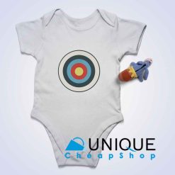 Archery Target Baby Bodysuits Color White