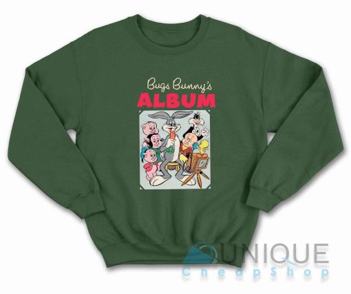 Bugs Bunny's Album Sweatshirt Color Dark Green