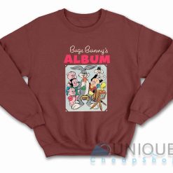 Bugs Bunny's Album Sweatshirt Color Maroon