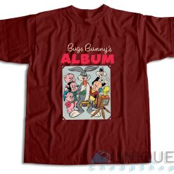 Bugs Bunny's Album T-Shirt Color Maroon