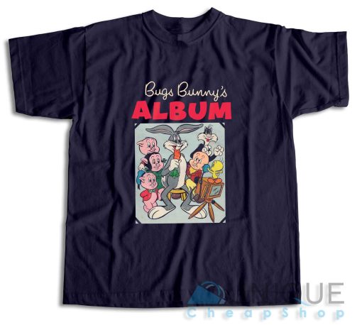 Bugs Bunny's Album T-Shirt Color Navy