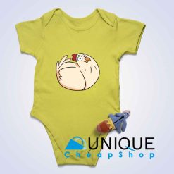 Chicken Baby Bodysuits Color Yellow