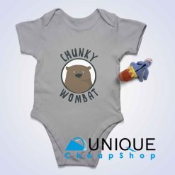 Chunky Wombat Baby Bodysuits Color Grey