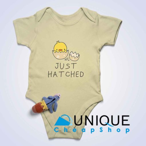 Just Hatched Chick Baby Bodysuits Color Cream