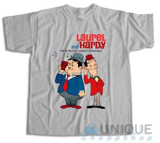 Laurel And Hardy T-Shirt Color Grey