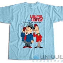 Laurel And Hardy T-Shirt Color Light Blue