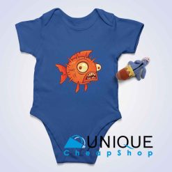 Pufferfish Baby Bodysuits Color Blue