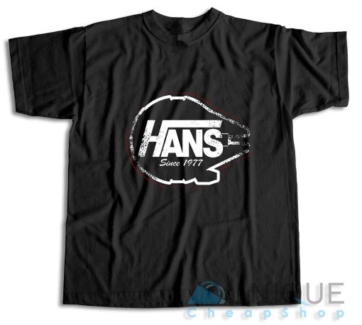Hans Since 1977 Falcon Parody T-Shirt Color Black