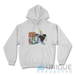 Johnny Bravo And Friends Hoodie Color White
