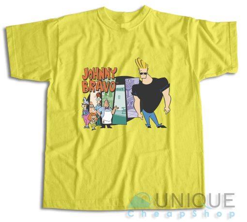 Johnny Bravo And Friends T-Shirt Color Yellow
