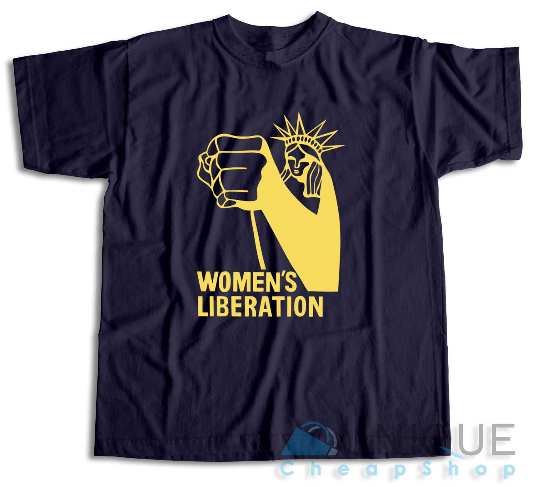Women's Liberation Statue of Liberty T-Shirt Color Navy