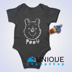 Winnie the Pooh Baby Bodysuits Color Black