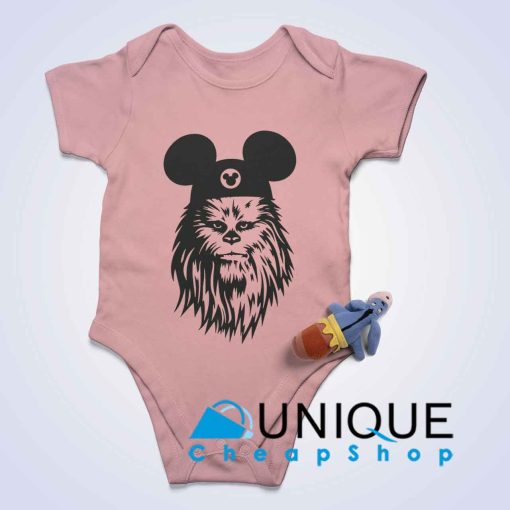 Chewbacca Star Wars Baby Bodysuits Color Baby Pink