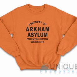 Arkham Asylum Sweatshirt Color Orange