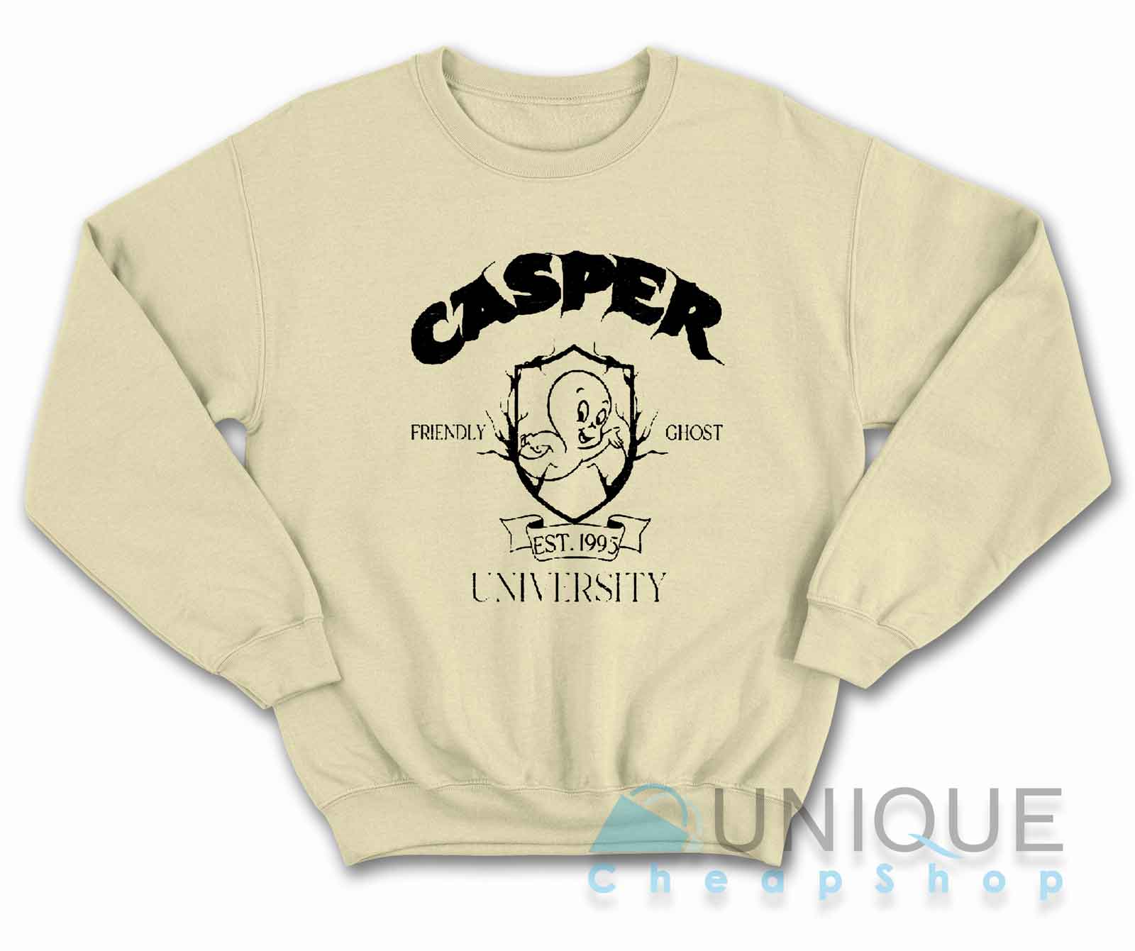 Casper Friendly Ghost University Sweatshirt Color Cream