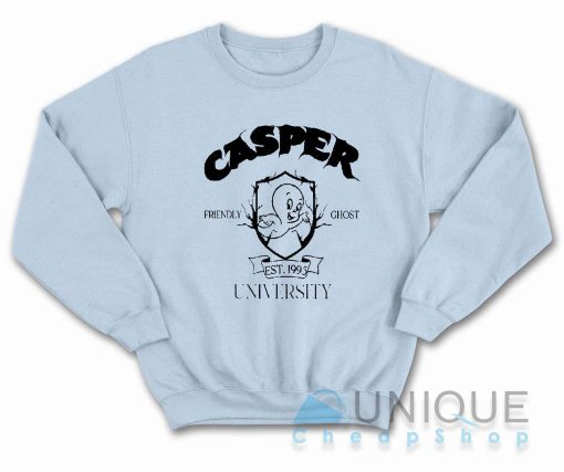 Casper Friendly Ghost University Sweatshirt Color Light Blue
