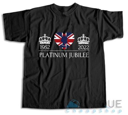 Queen Elizabeth's Platinum Jubilee T-Shirt Color Black